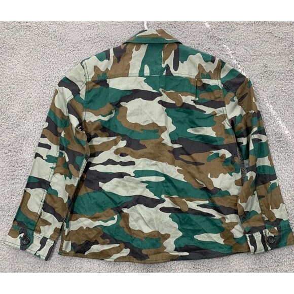 J. Crew Mercantile Small (S) Black Brown Green Camouflage Utility Cargo Jacket - Picture 4 of 10